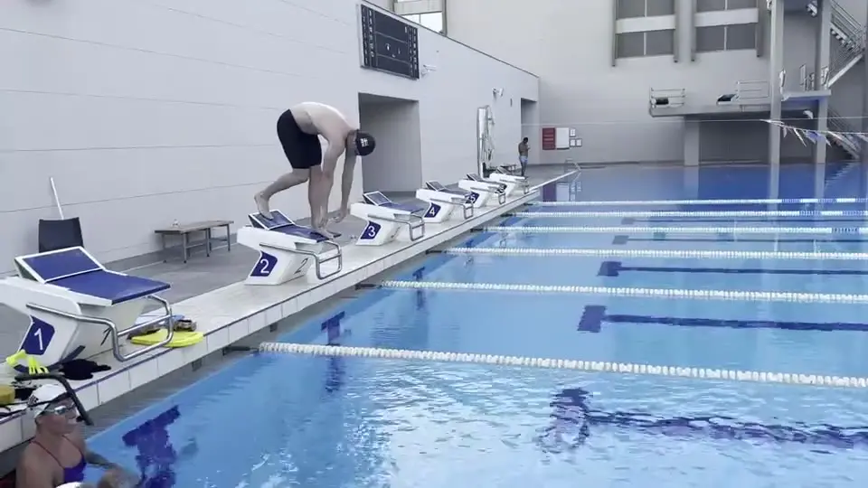 Race start, underwater view